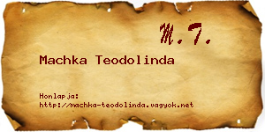 Machka Teodolinda névjegykártya
